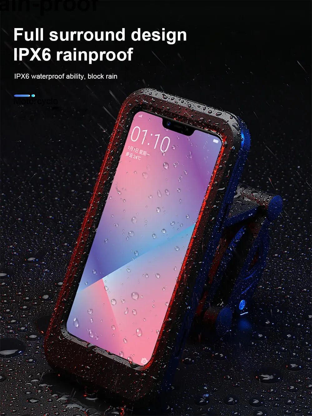 Support Téléphone Pour  Moto et vélo Imperméable.